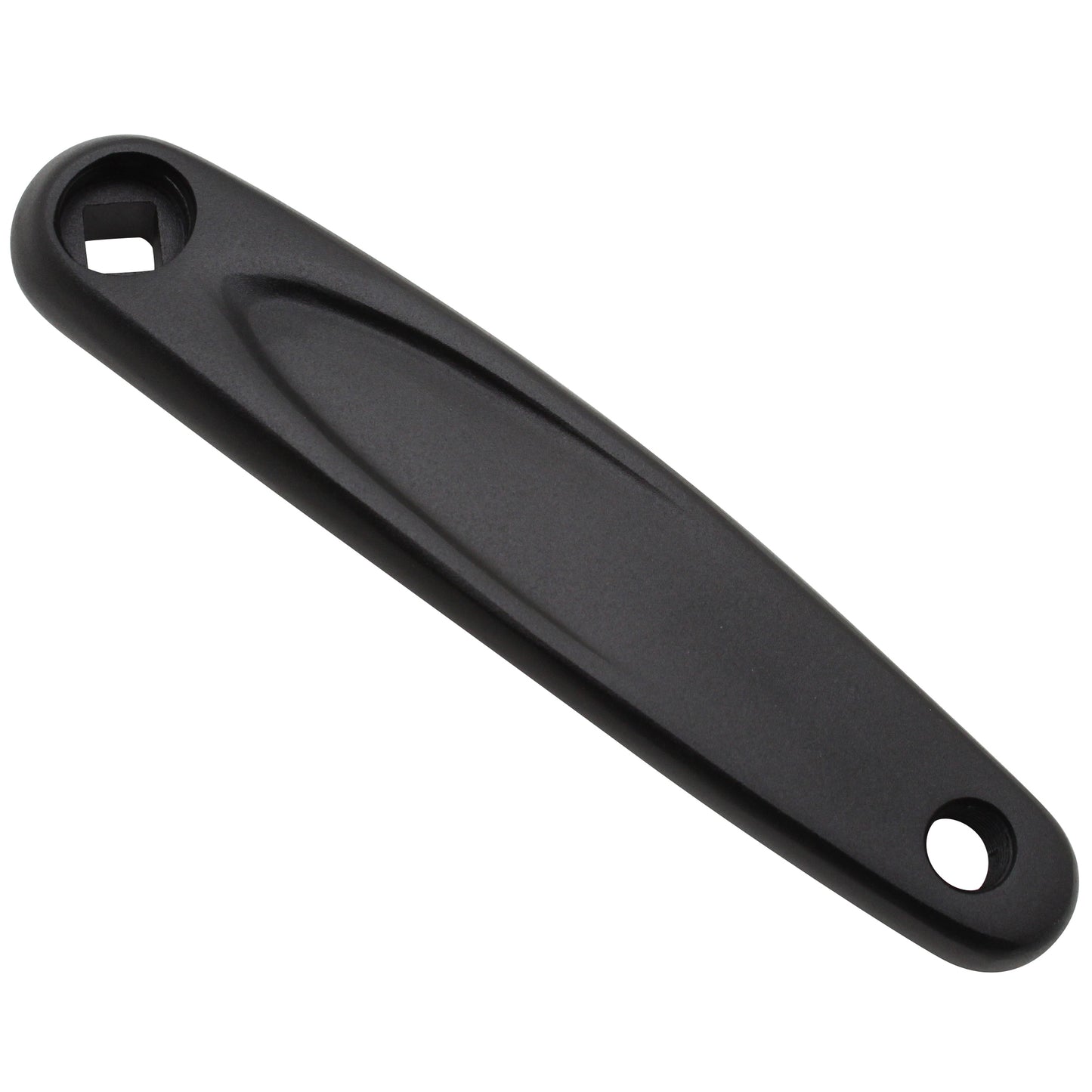 Newton left crank, wide aluminium, black, 170mm
