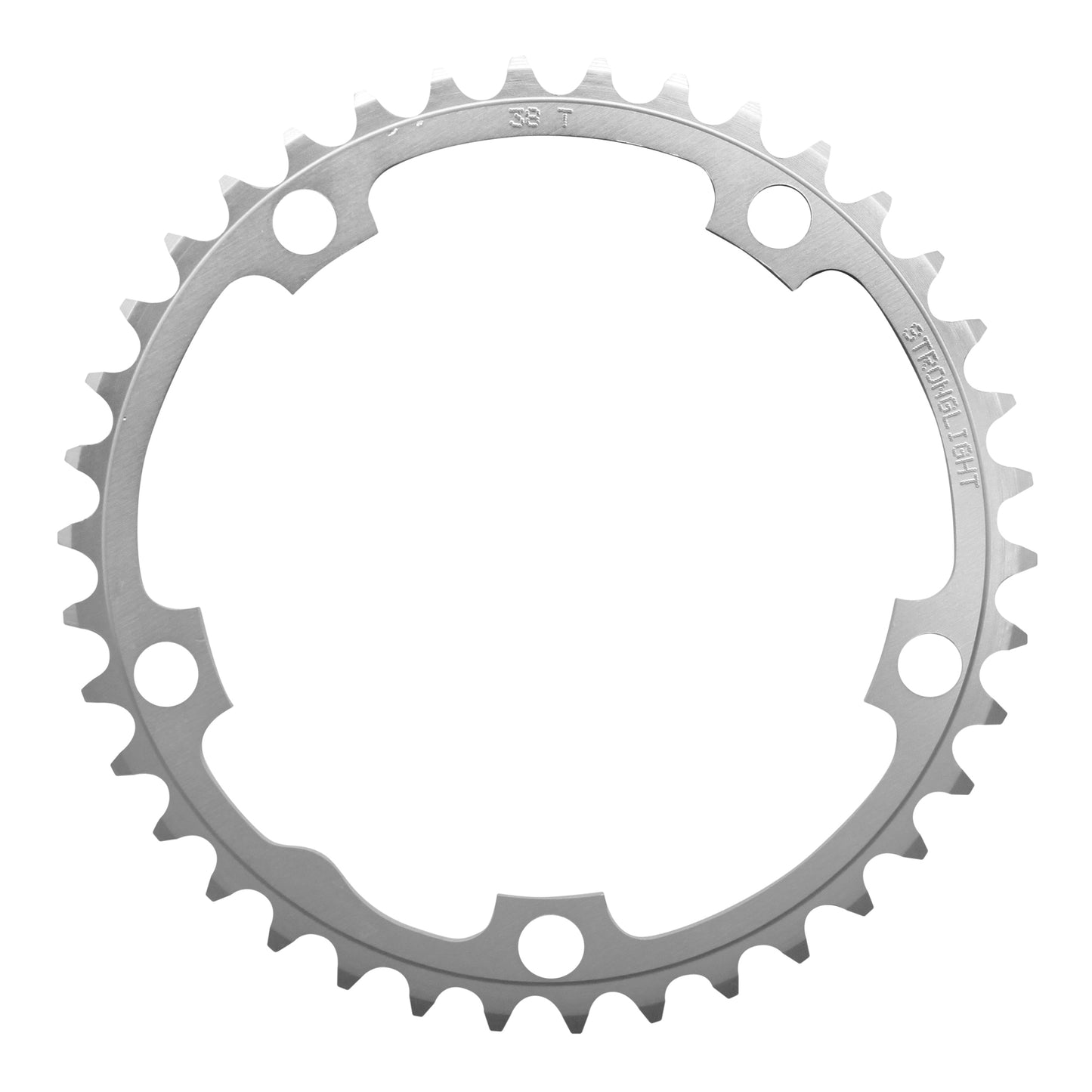 Stronglight Dural D130 38T inner chainring Shimano silver 8-9 speed