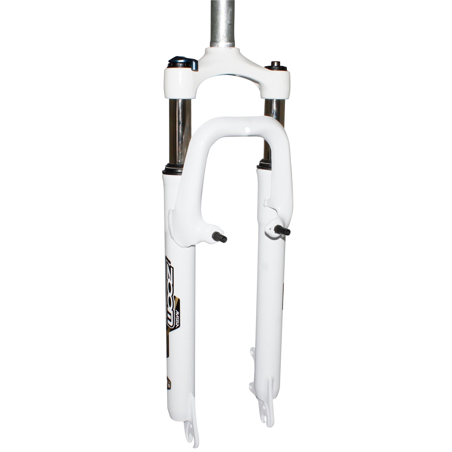 Fourche VTT 27.5 " Zoom 386mlo à ressort blanc réglable-blocâble deb. 60mm pivot lisse 285mm 1''1-8-28,6