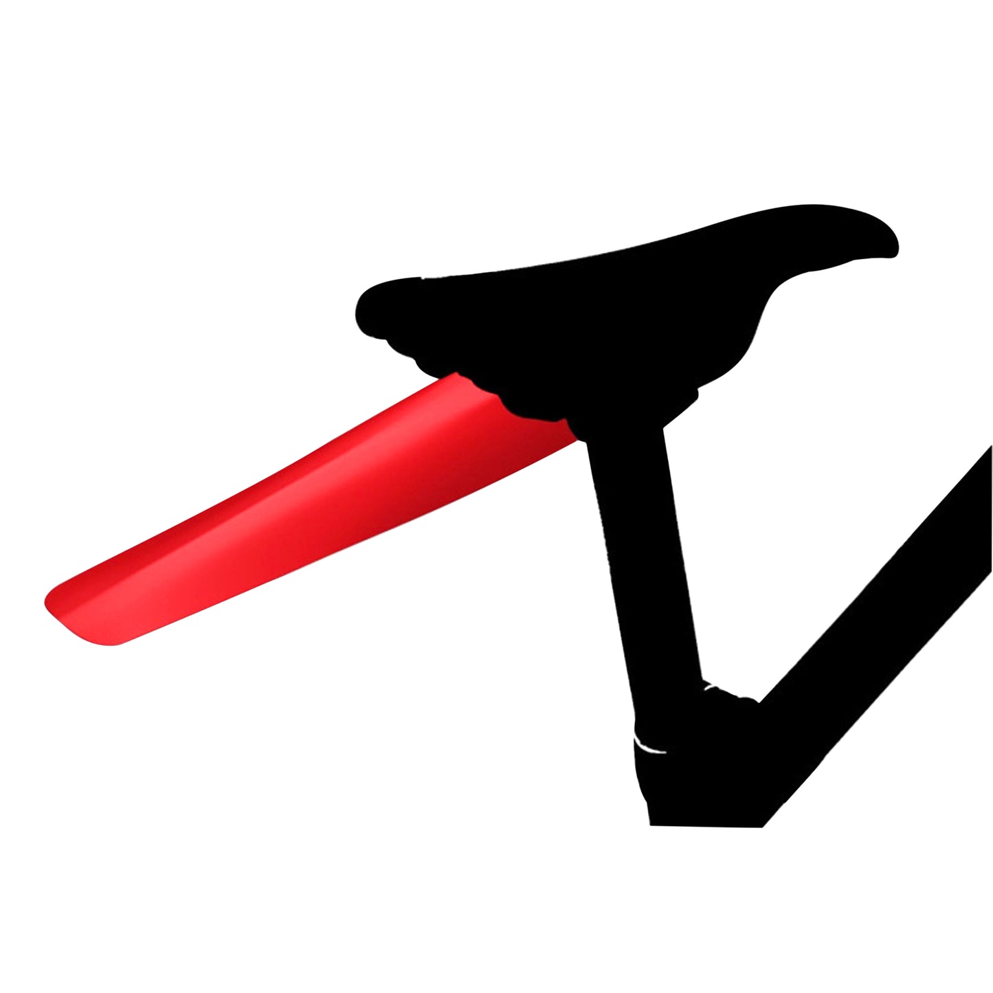 Velox Rear Mudguard Red Clip-On Saddle (Unit)