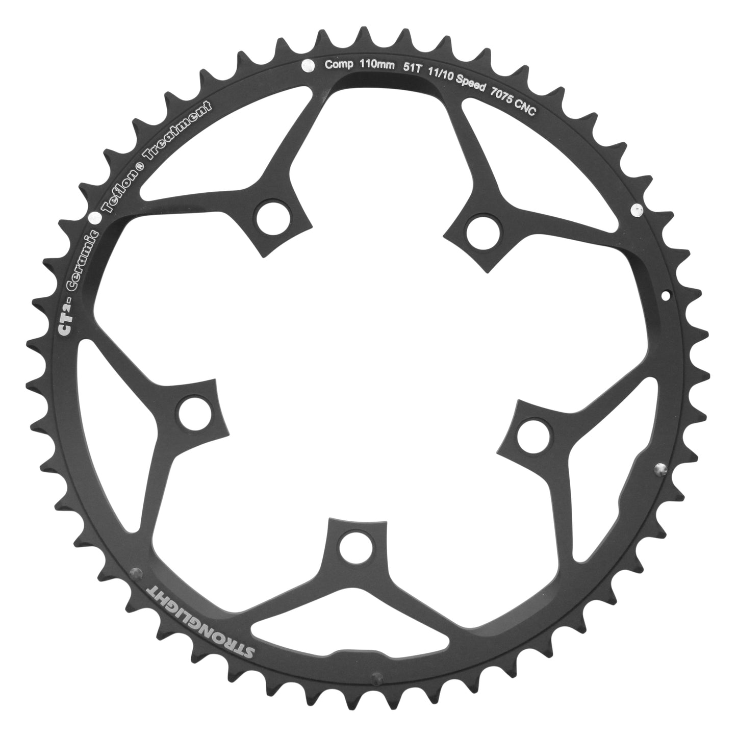 Plateau route Stronglight CT2 D110 51D ext Shimano noir 10-11V