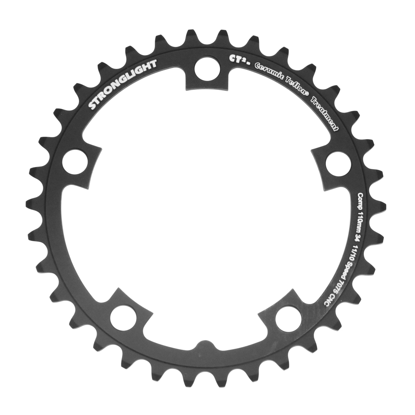 Plateau route Stronglight CT2 D110 34D int Shimano noir 10-11V
