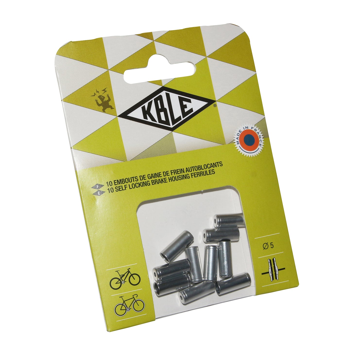 Self-locking end cap for 5 mm silver housing (pack of 10)