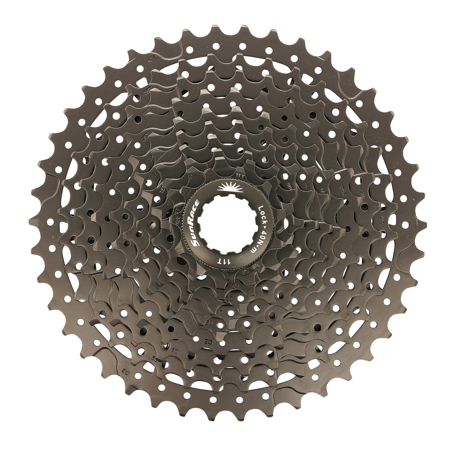 Cassette 10v. Sunrace ms3 11-42 VTT pour Shimano noir (11-13-15-18-21-24-28-32-36-42) (2 blocs + pignons)