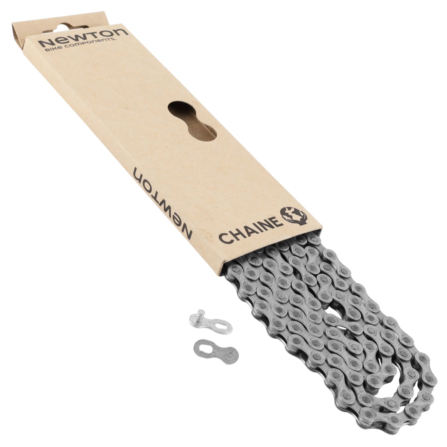E-bike chain 9-speed. Newton Kmc e9s grey 136 links