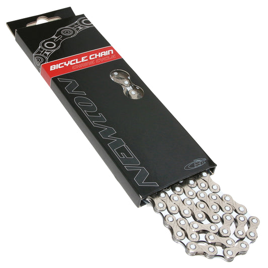 11-speed bicycle chain. Road-MTB Newton Kmc silver-white 116 links Shimano-Sram compatible