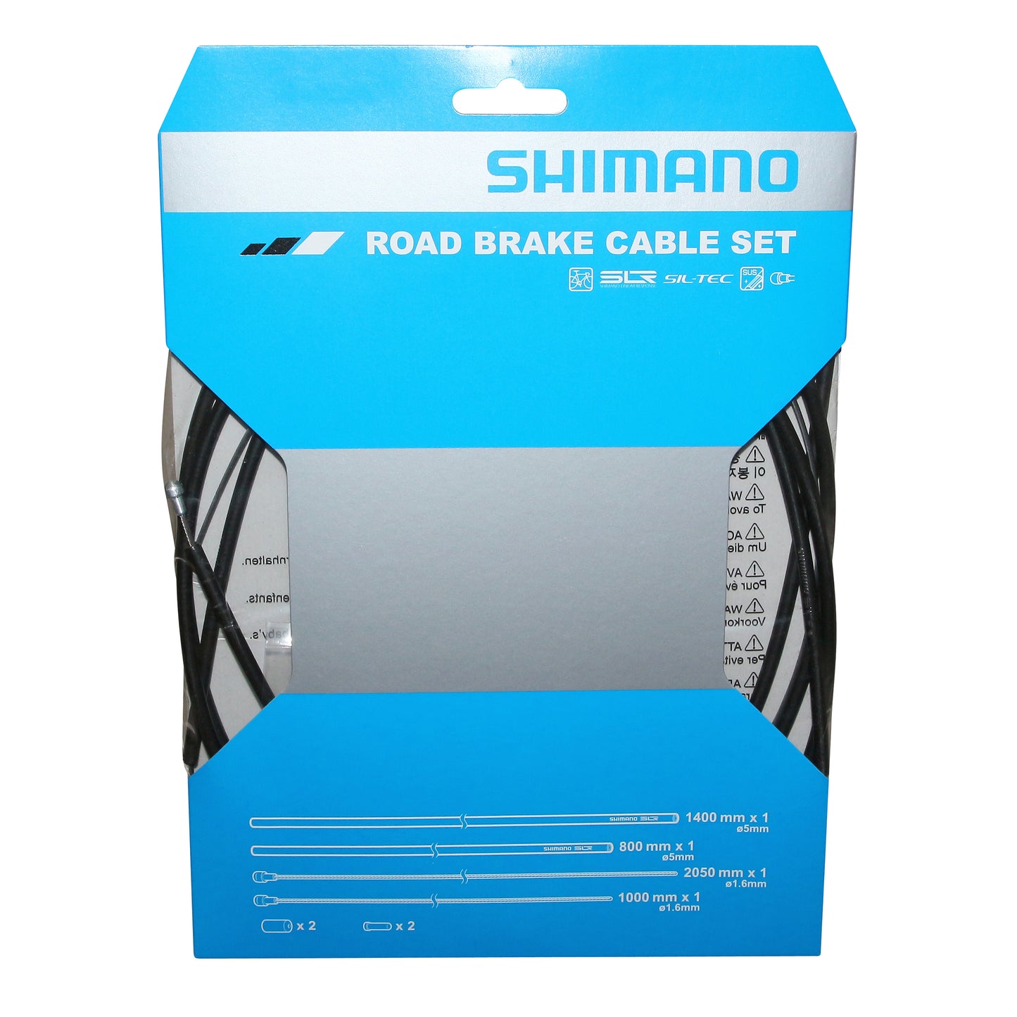 Shimano Road Brake Cable Black - Teflon Cable (2 cables-2 housings transmission kit)