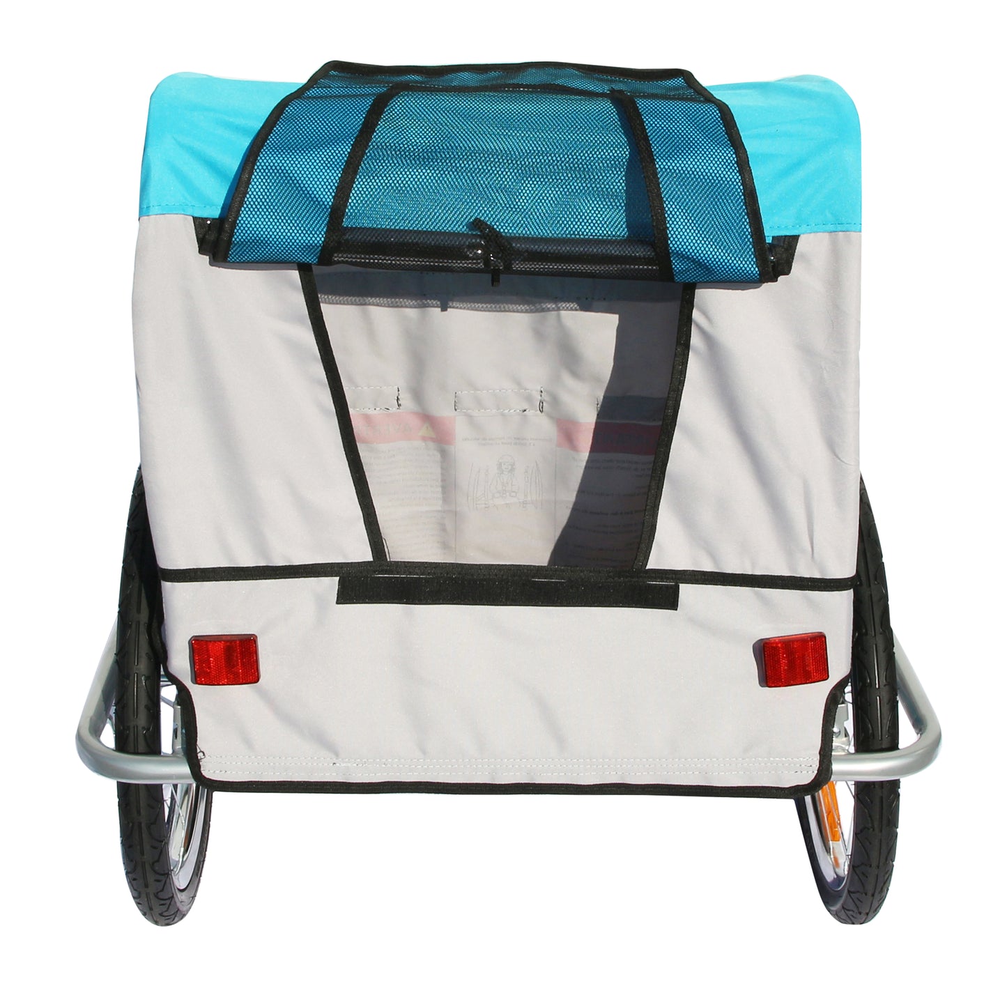 Remorque vélo enfant PCP 2 places bleue 45 kg