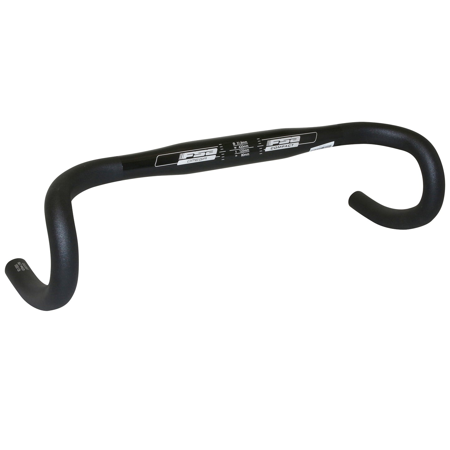 Cintre Route Fsa omega compact alu noir 31,8 l 46 extérieur (axe-axe 44cm)