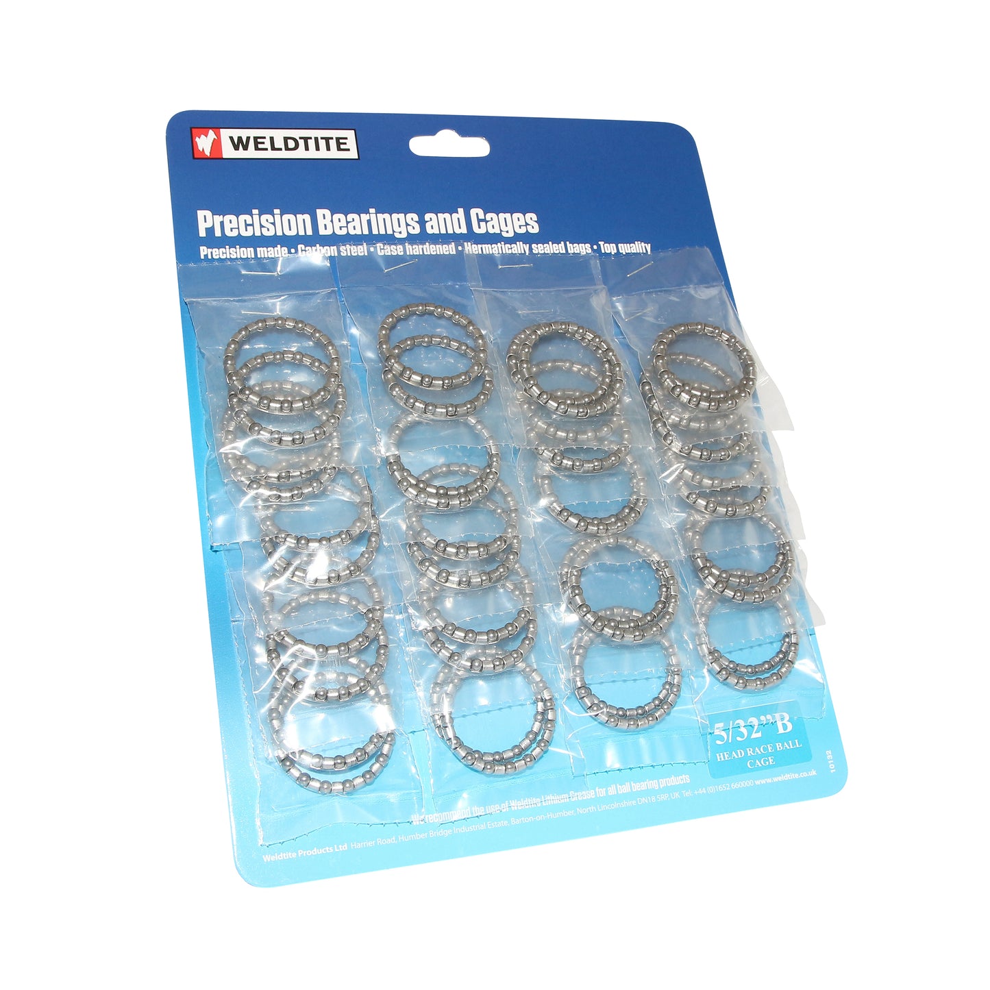 Weldtite 5/32" Steering Ball Cage card of 20 pairs