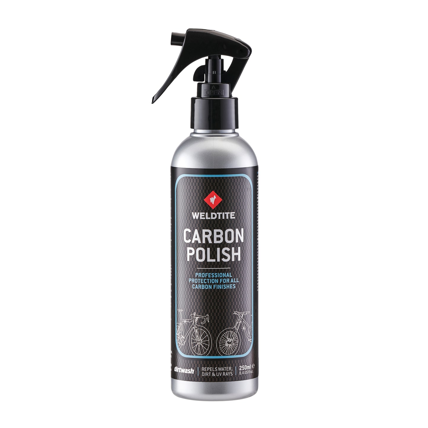 Nettoyant / polish vélo pièce carbone Weldtite carbon (spray 250ml)
