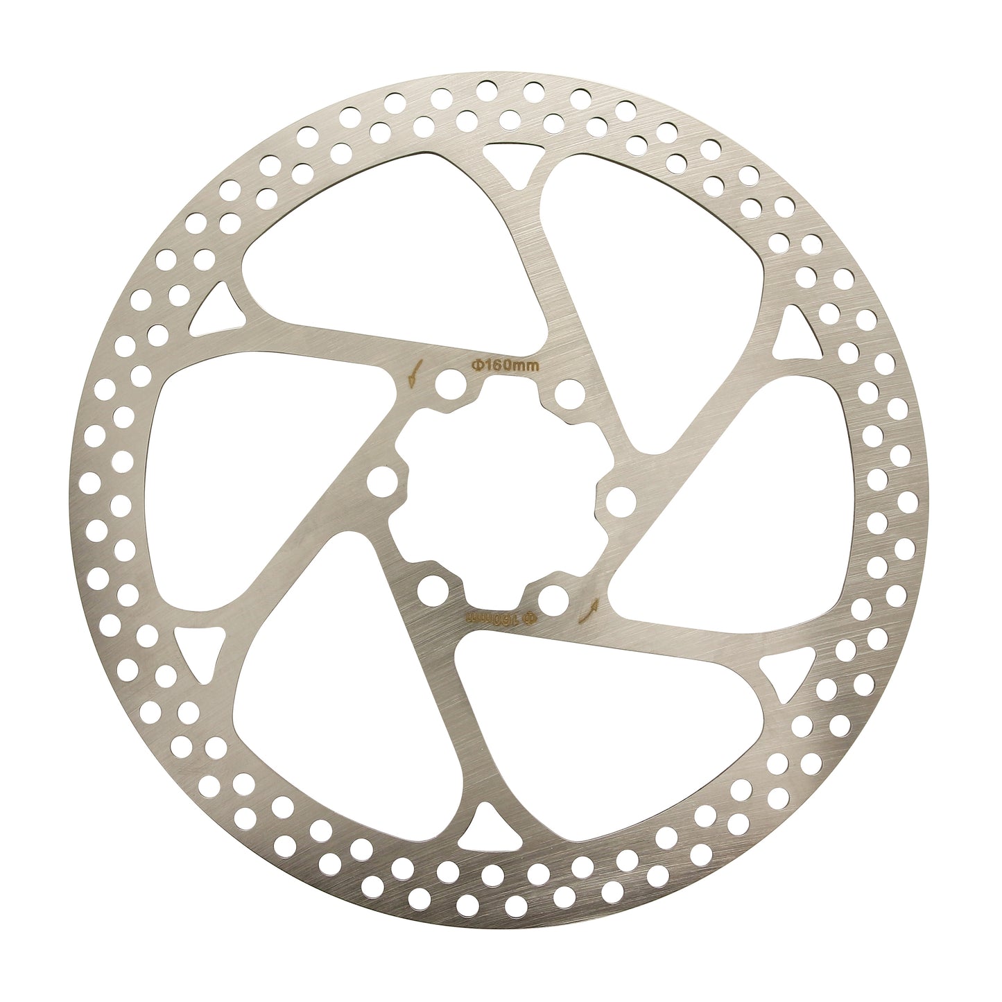 Disque de frein route VTT 6 trous Newton Brakco compatible Shimano et autres 160mm argent