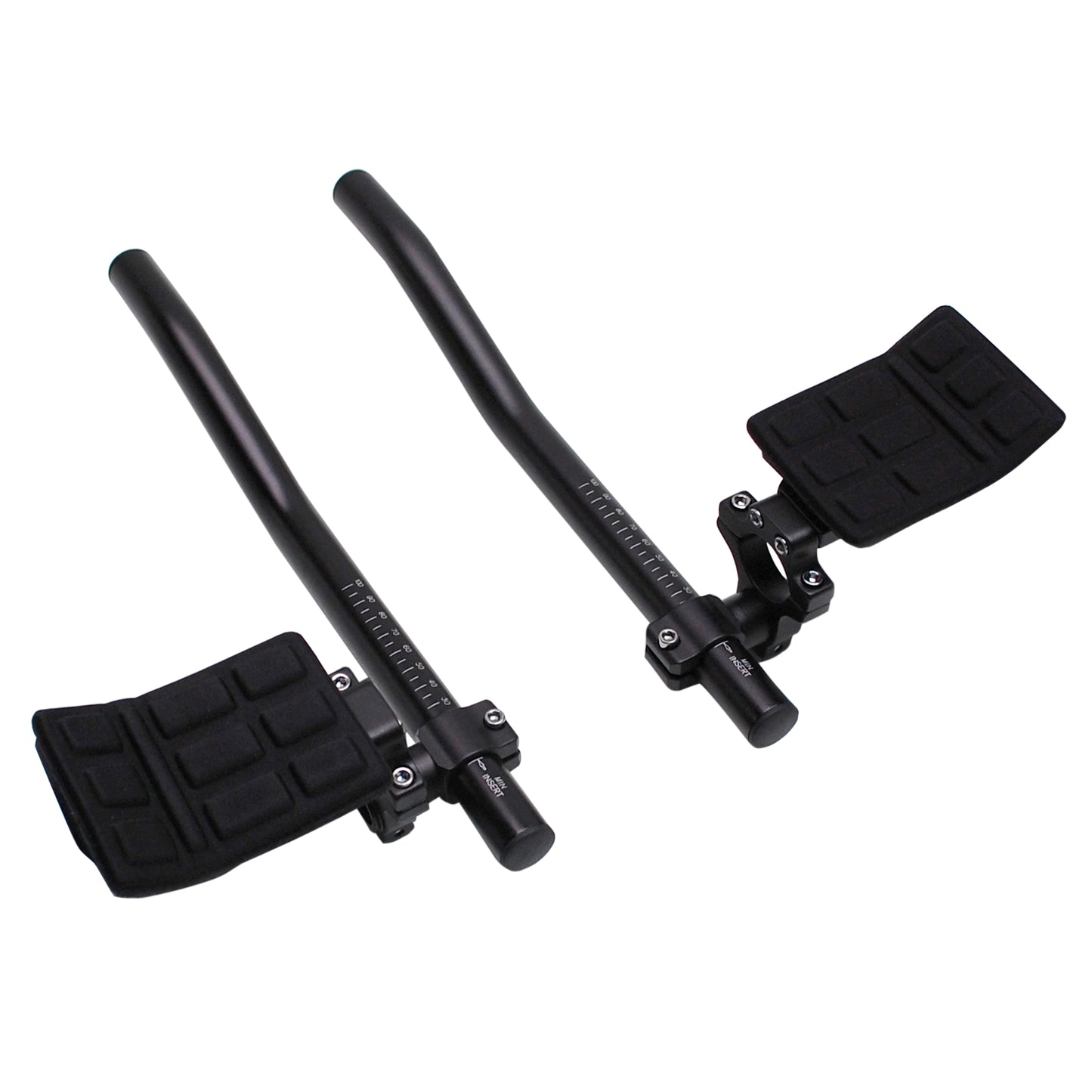 Aero Bar Extensions 31.8-25.8 Matte Black Aluminum Low Mount with Armrests