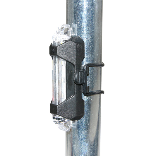 Eclairage vélo usb kit lens sur cintre-tige de selle 5 leds 2 fonctions noir PCP