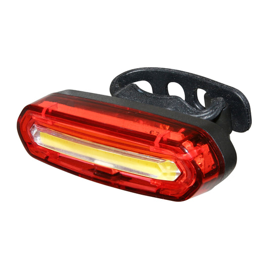 Eclairage vélo - trottinette usb avant blanc sur cintre ou arrière rouge sur tige de selle cob 16 leds noir PCP