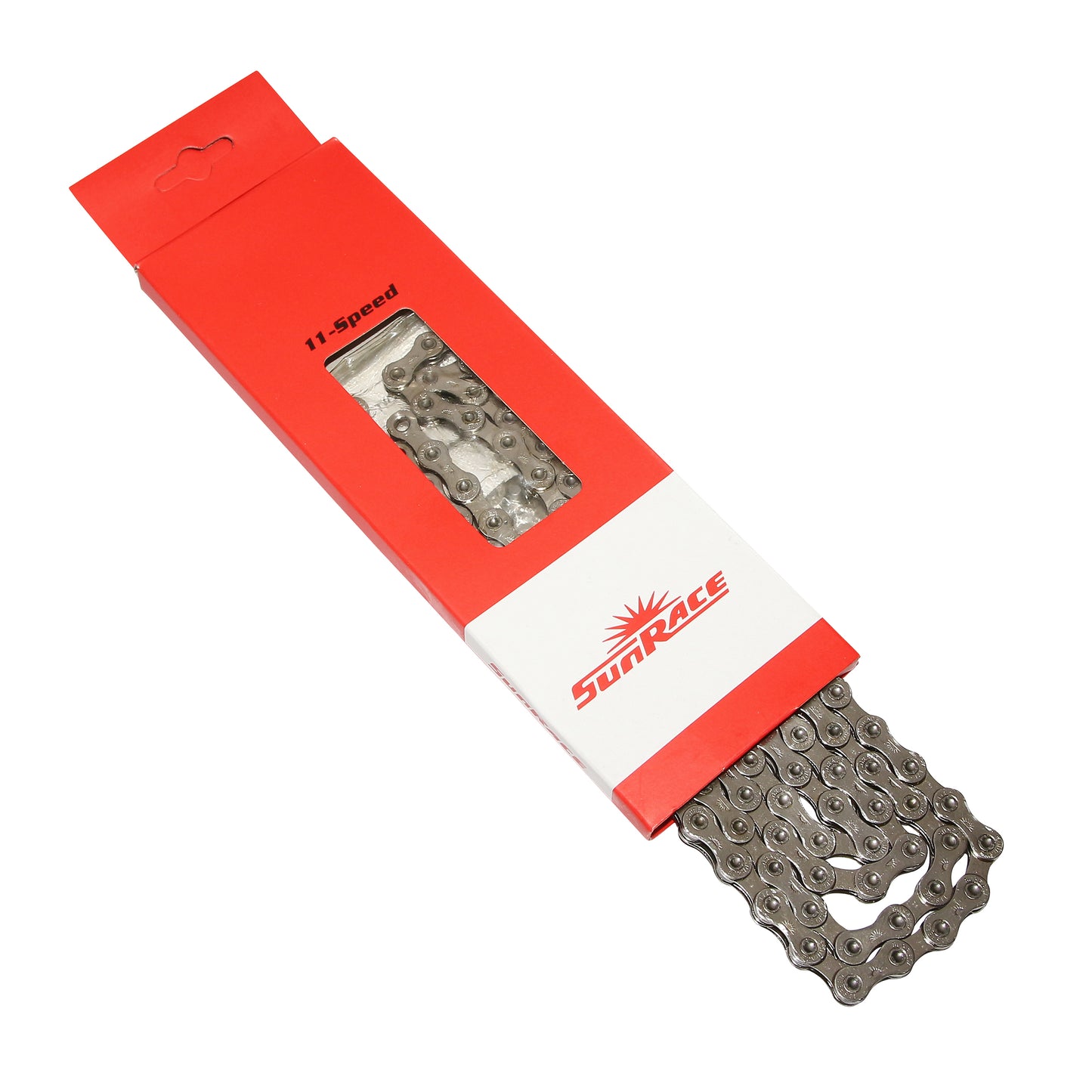 Sunrace CN11A Silver 11-Speed 126-Link Road/MTB Chain for 50-Tooth Sprocket
