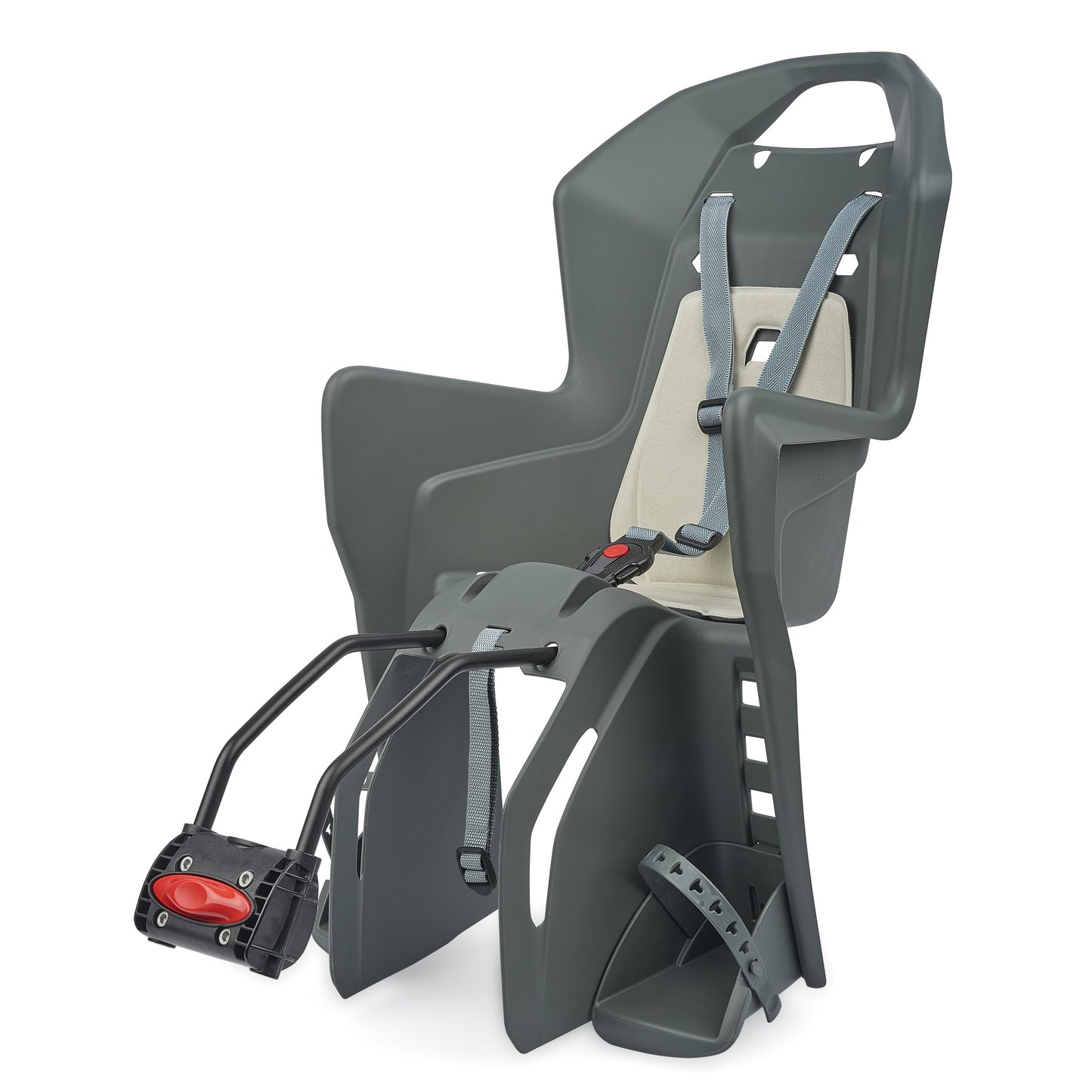 Polisport Koolah rear child seat, grey frame, cream