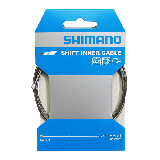 Câble de dérailleur Shimano inox 2.1m (vendu à l'unité)