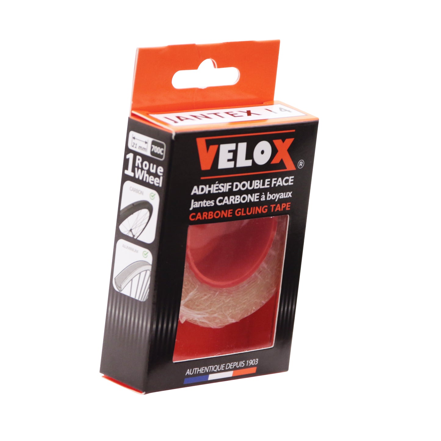 Jantex adhésif boyaux Velox jante carbone 21 mm