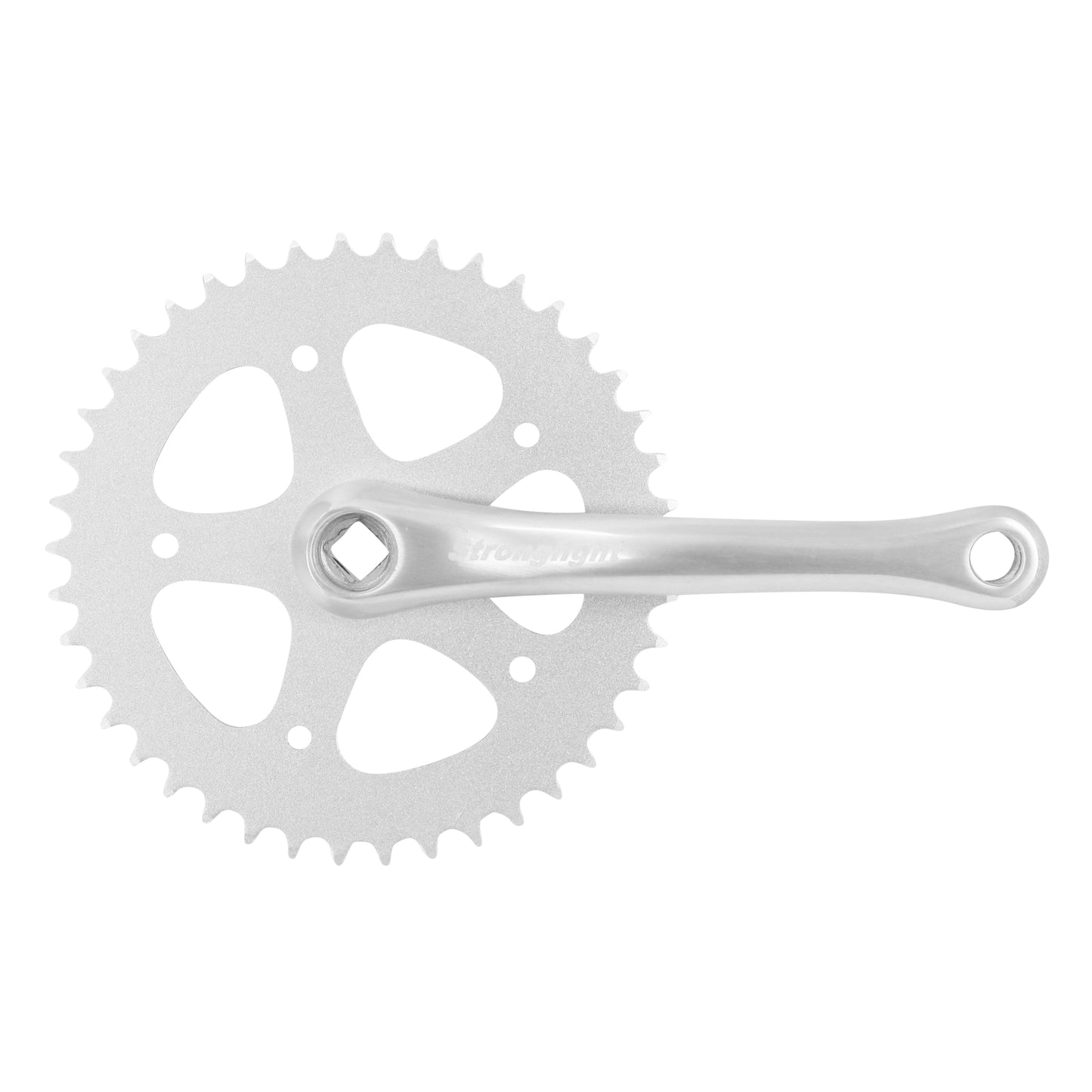 Stronglight SL55 city crankset, silver aluminum, 170mm, 42-tooth chainring