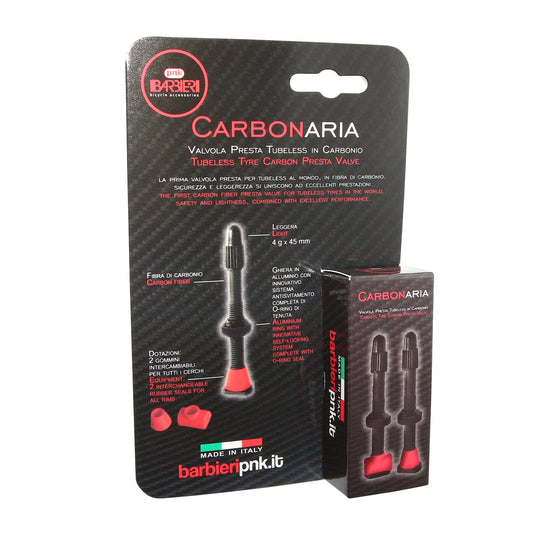 Valve tubeless Presta PCP carbone 45 mm