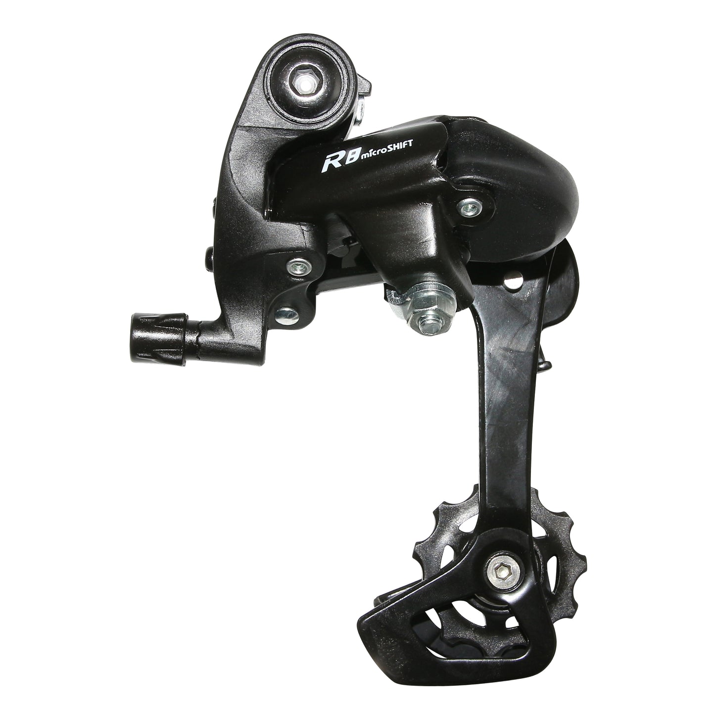 Dérailleur route arrière microshift 7-8v. chape longue à vis