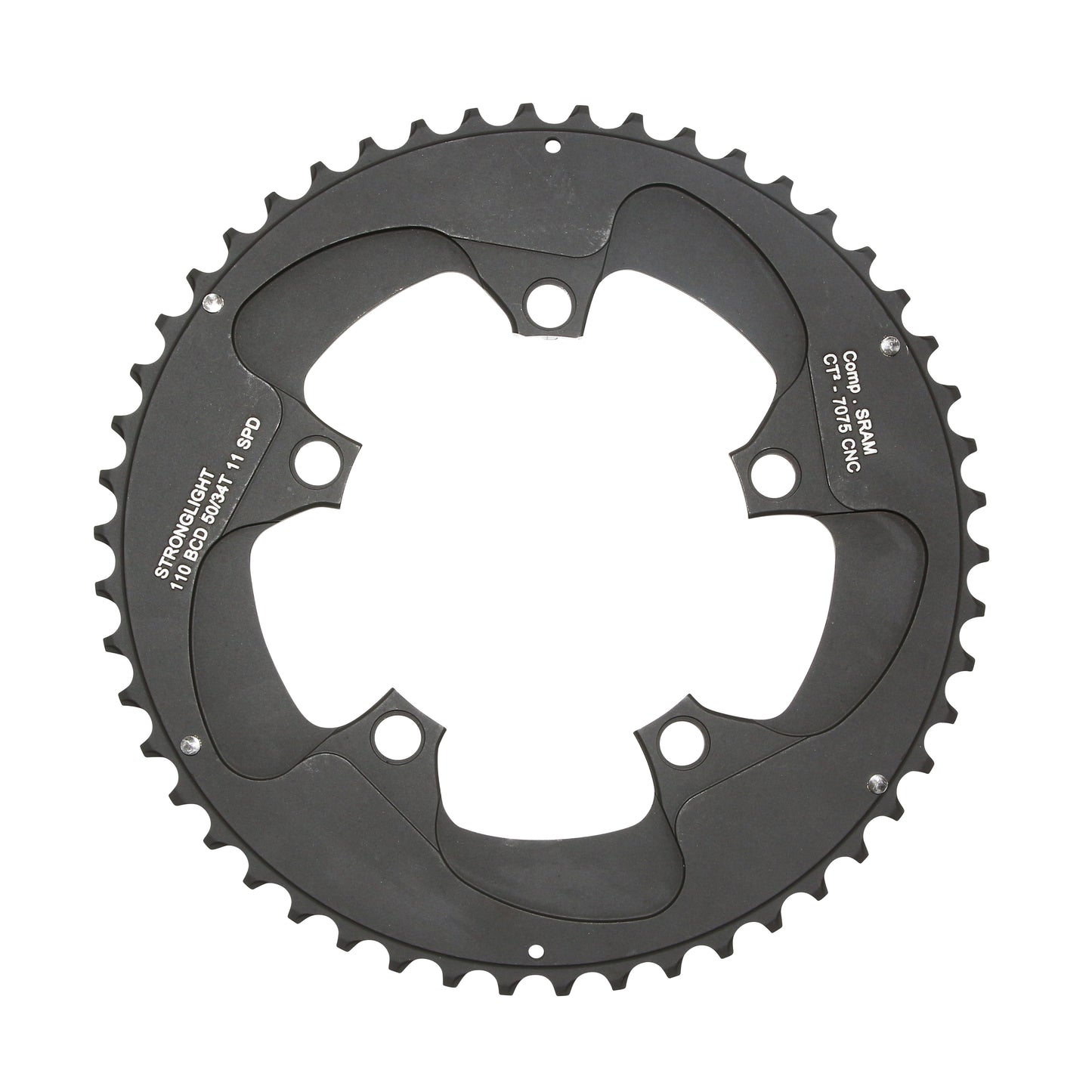 Plateau route Stronglight CT2 D110 50D ext pour SRAM noir int 34D