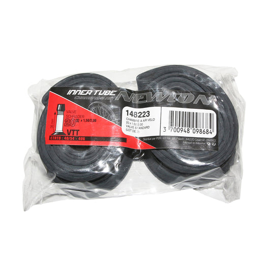 Chambre à air vélo 20 x 1.50-2.00 Newton valve standard (lot de 2)