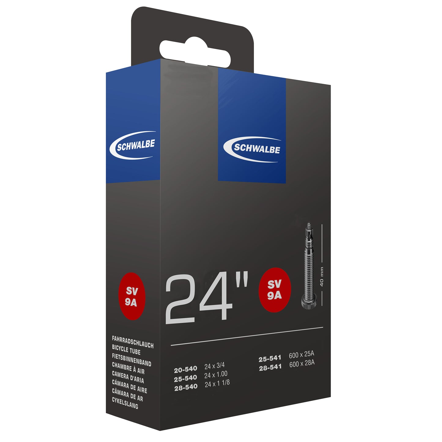 Chambre à air invalide 24 Schwalbe valve presta (20-540 à 28-541) (sv9a)