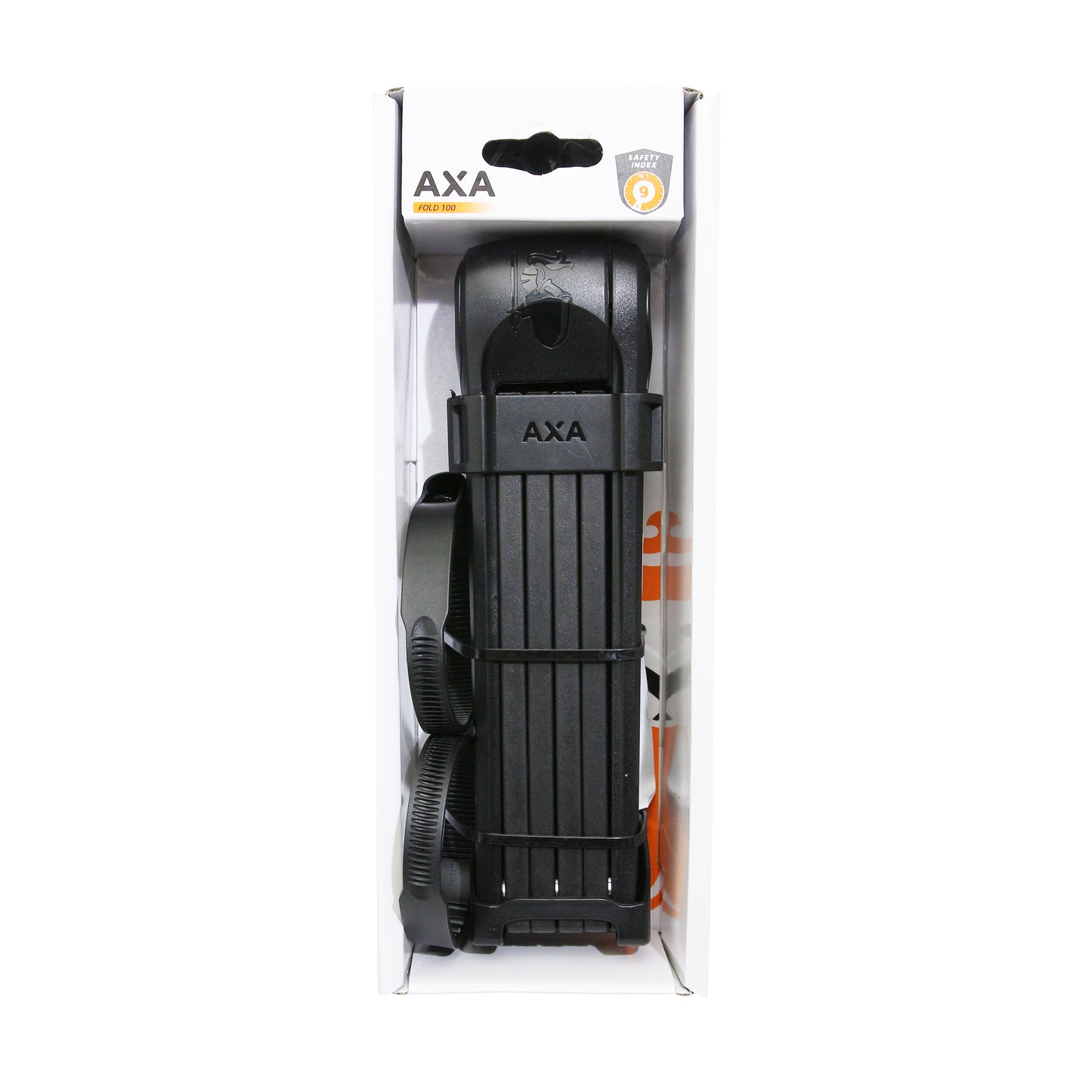 Antivol vélo pliable-pliant Axa fold 100 l 90 cm noir avec support maillon 7 mm - sécurité niveau 9-15