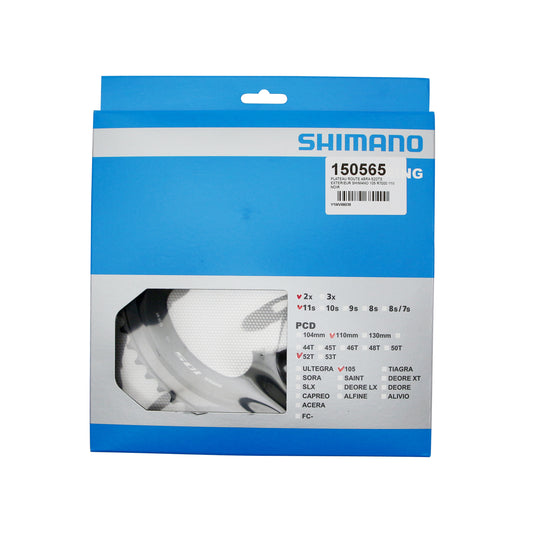 Plateau route 4 bras D110 pour Shimano 105 R7000 52D 11V