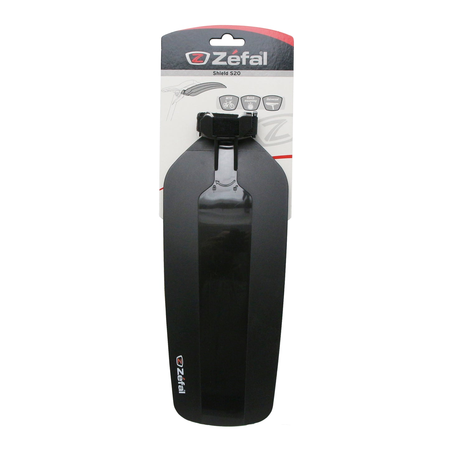 Zéfal Shield S20 Black Rear MTB Mudguard 26-29"