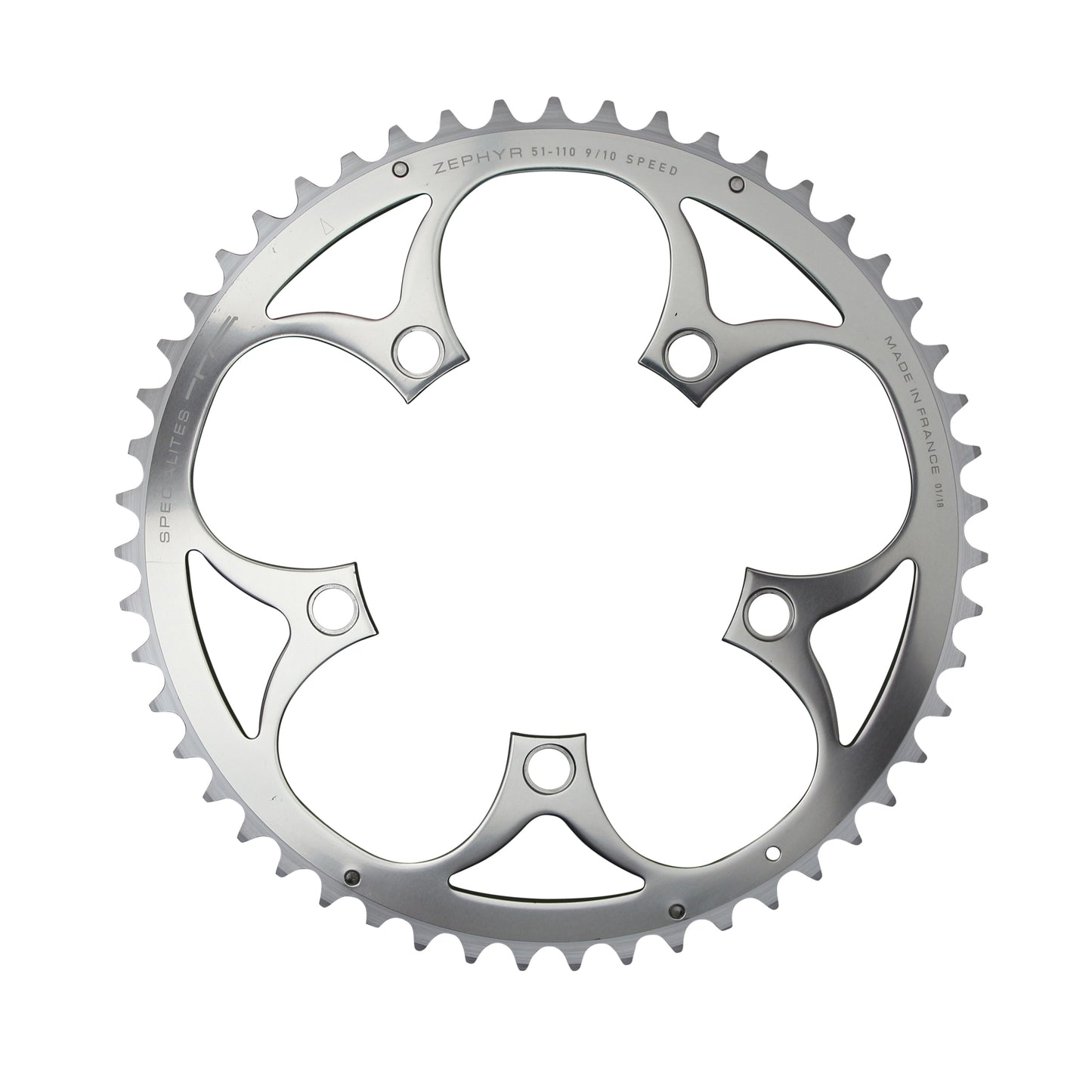 TA Zephyr Road Chainring 5-Arm BCD 110 51T Outer Shimano 9-10 Speed