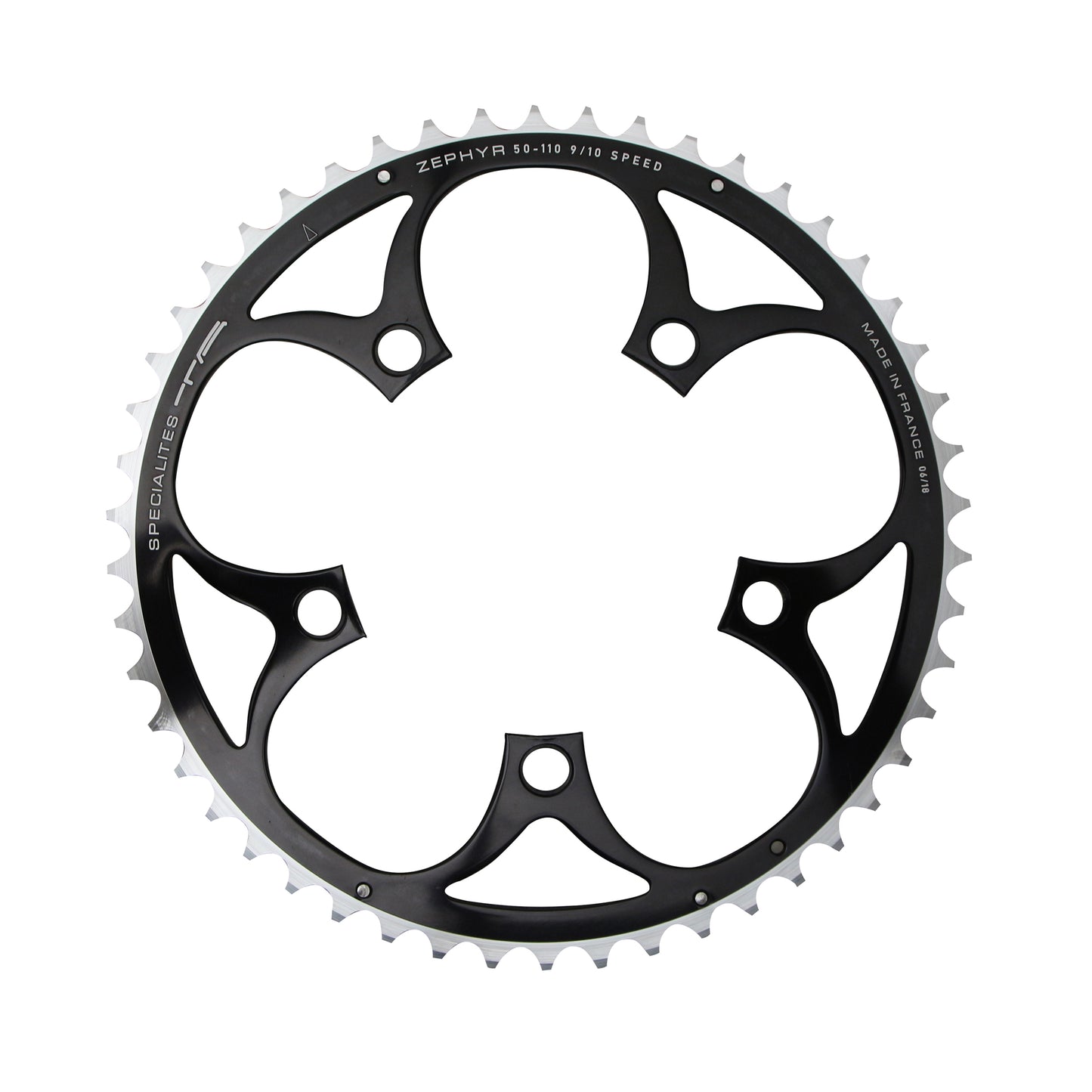 Plateau route TA Zephyr 5 bras D110 50D ext Shimano 9-10V noir