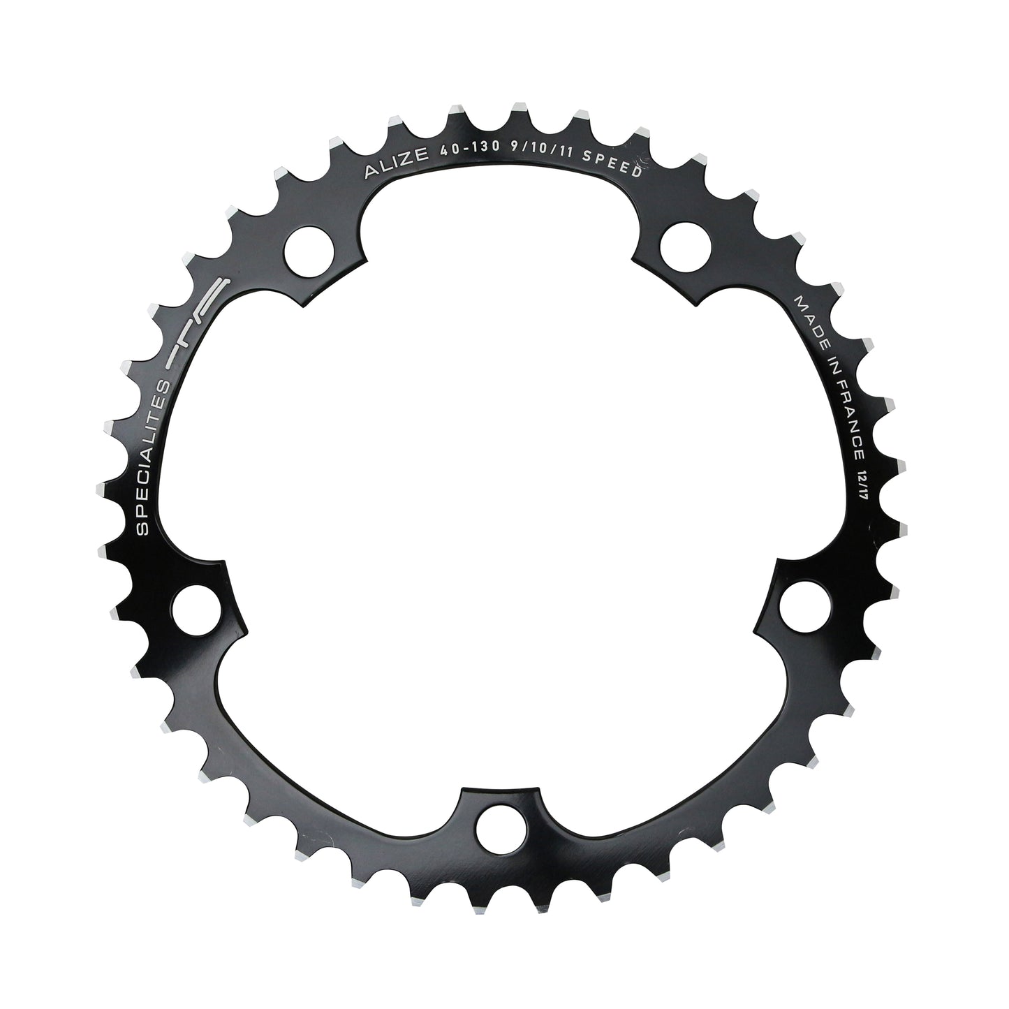 TA Alize Road Chainring 5-bolt BCD 130 40T Inner Black 8-10 Speed