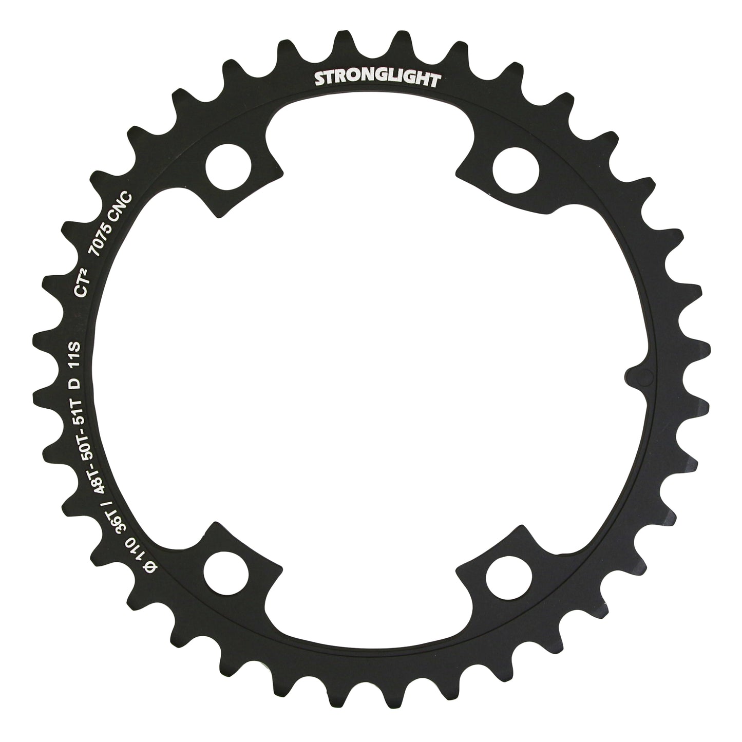 Plateau route Stronglight CT2 4 bras D110 pour Ultegra R8000 36D int 48-51
