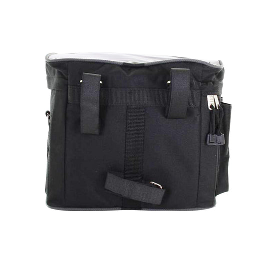 Sac vélo Basil mali 8l noir fixation cintre par sangles velcros ajustables