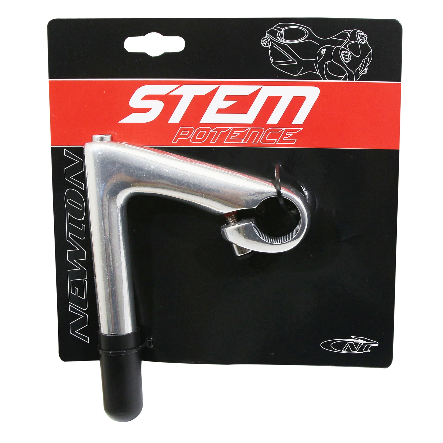 Potence route-fixie Newton plongeur 22,2 L100 argent
