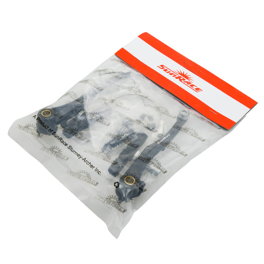 Etrier frein VTT/city v/brake alu Sunrace noir arrière 110mm coude 135°