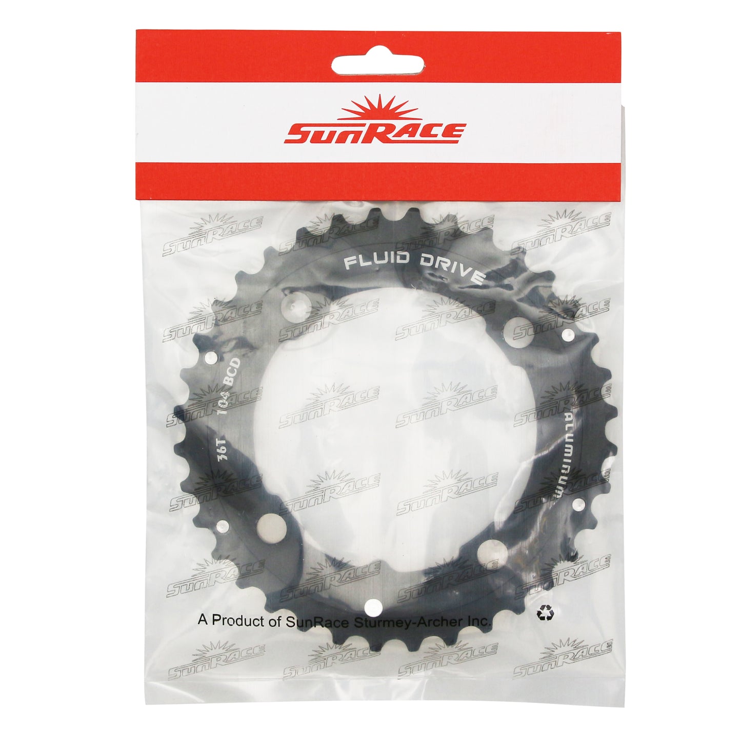 Plateau VTT 4 bras D104 pour SunRace triple mil-ext 36D
