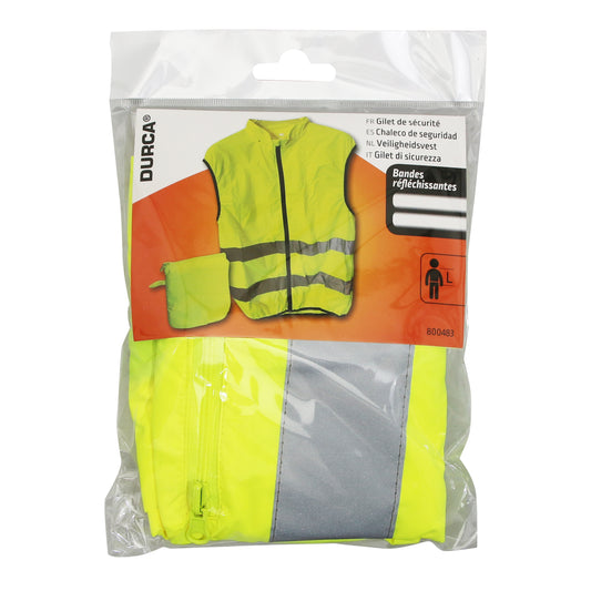Adult premium yellow zip safety vest