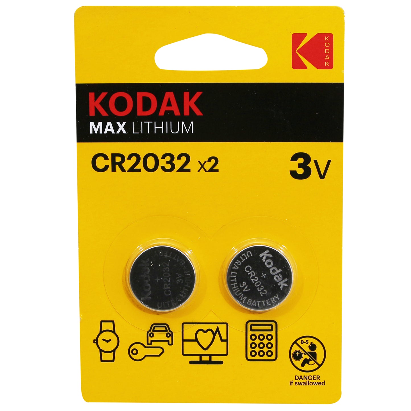 Pile bouton Kodak CR2032 lithium 3V vendues par 2