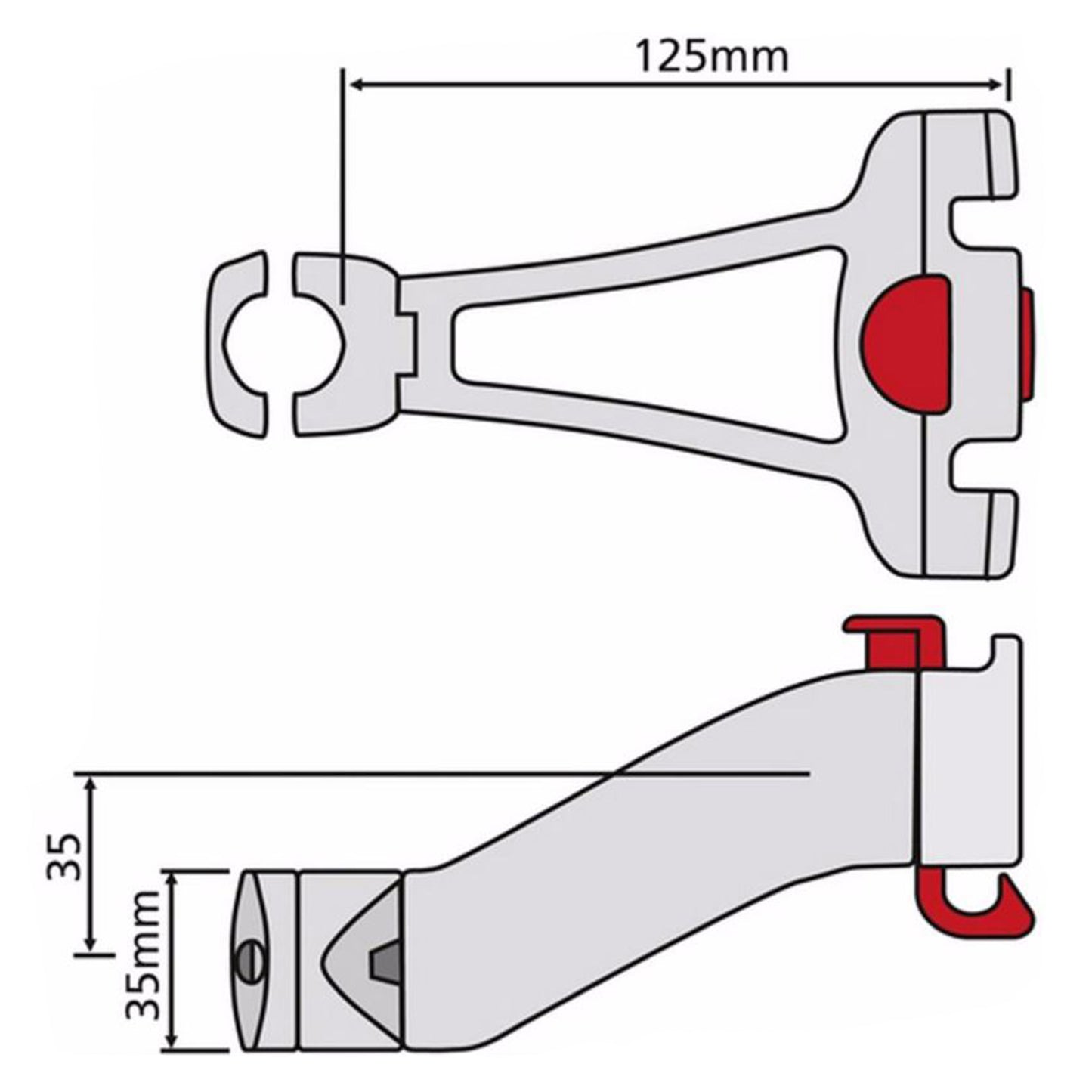 Klickfix anti-theft stem mount for 22-25.4 quill stems