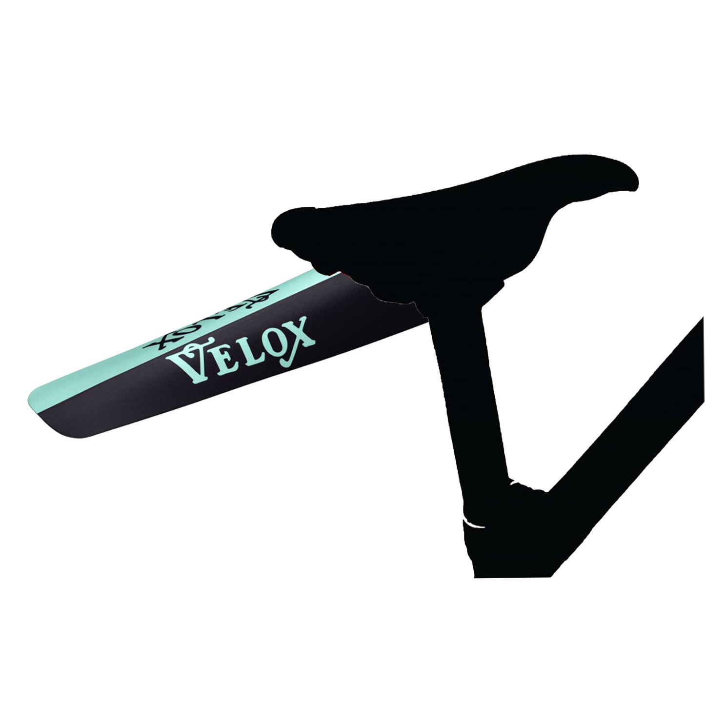 Velox Celestial Green/Black Clip-on Rear Mudguard (unit)