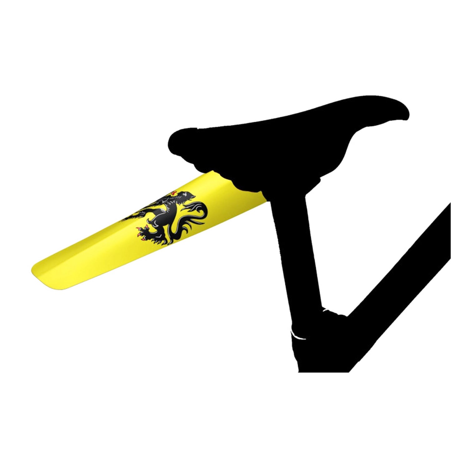 Velox yellow Lion of Flanders rear mudguard (unit)