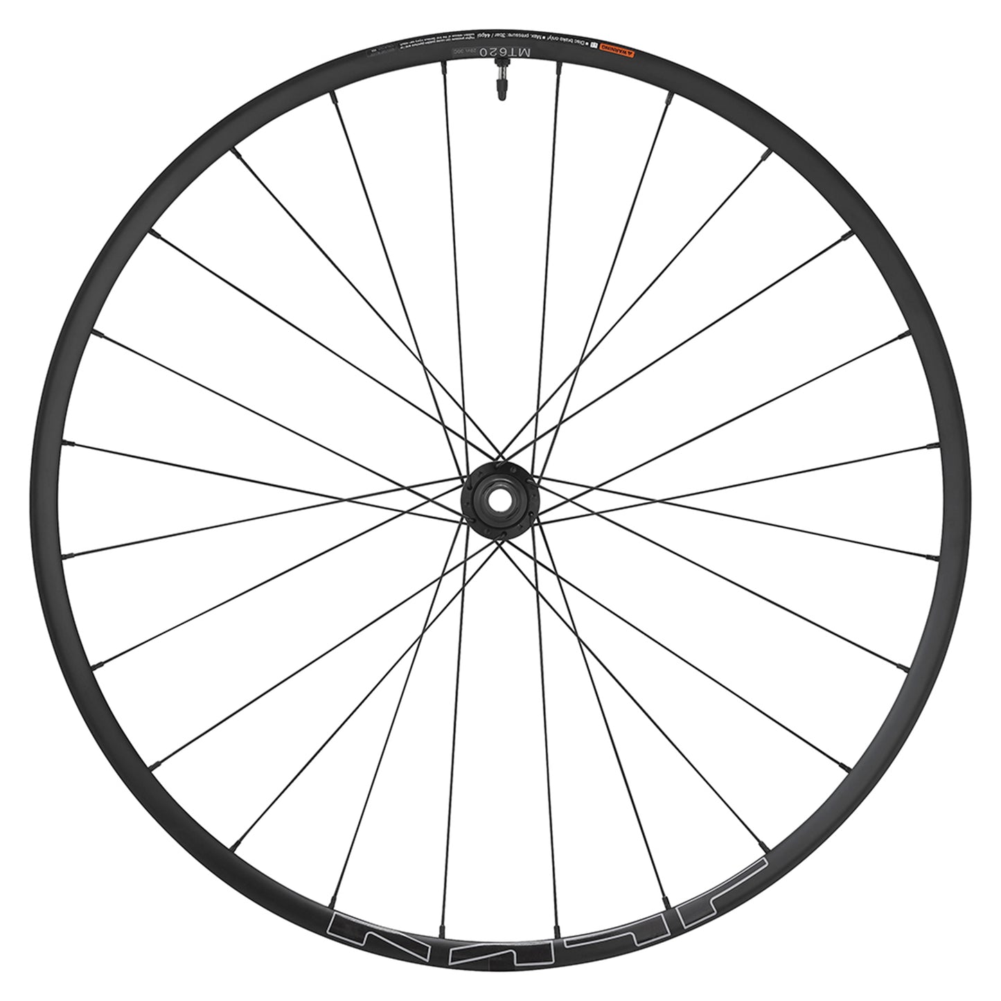 Roue VTT disque 27.5" Shimano MT620 Boost tubeless centerlock avant noir