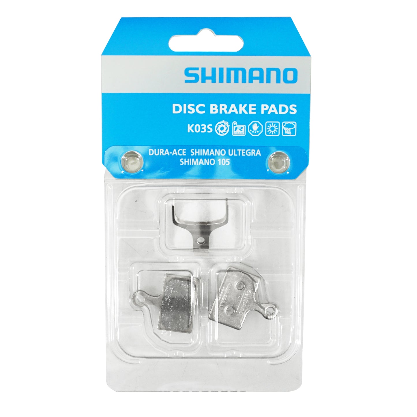 Plaquettes frein route VTT Shimano K05S résine pour Dura-Ace XT