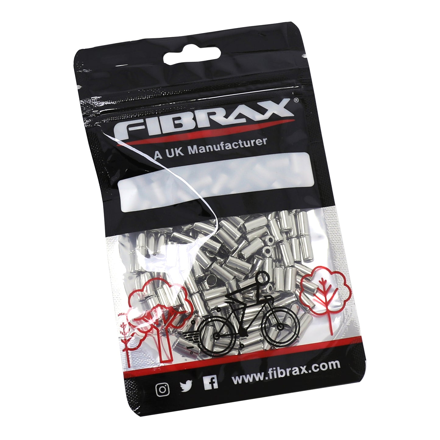 Embout de gaine dérailleur 4 mm - long 10 mm métal (sachet de 200) -Fibrax-