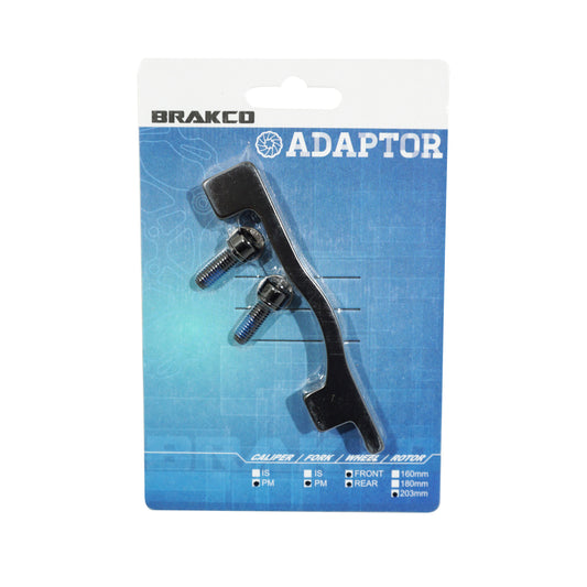 Adaptateur / réhausse frein à disque VTT post-mount avant / arrière Brakco étrier 160mm pour disque 203mm