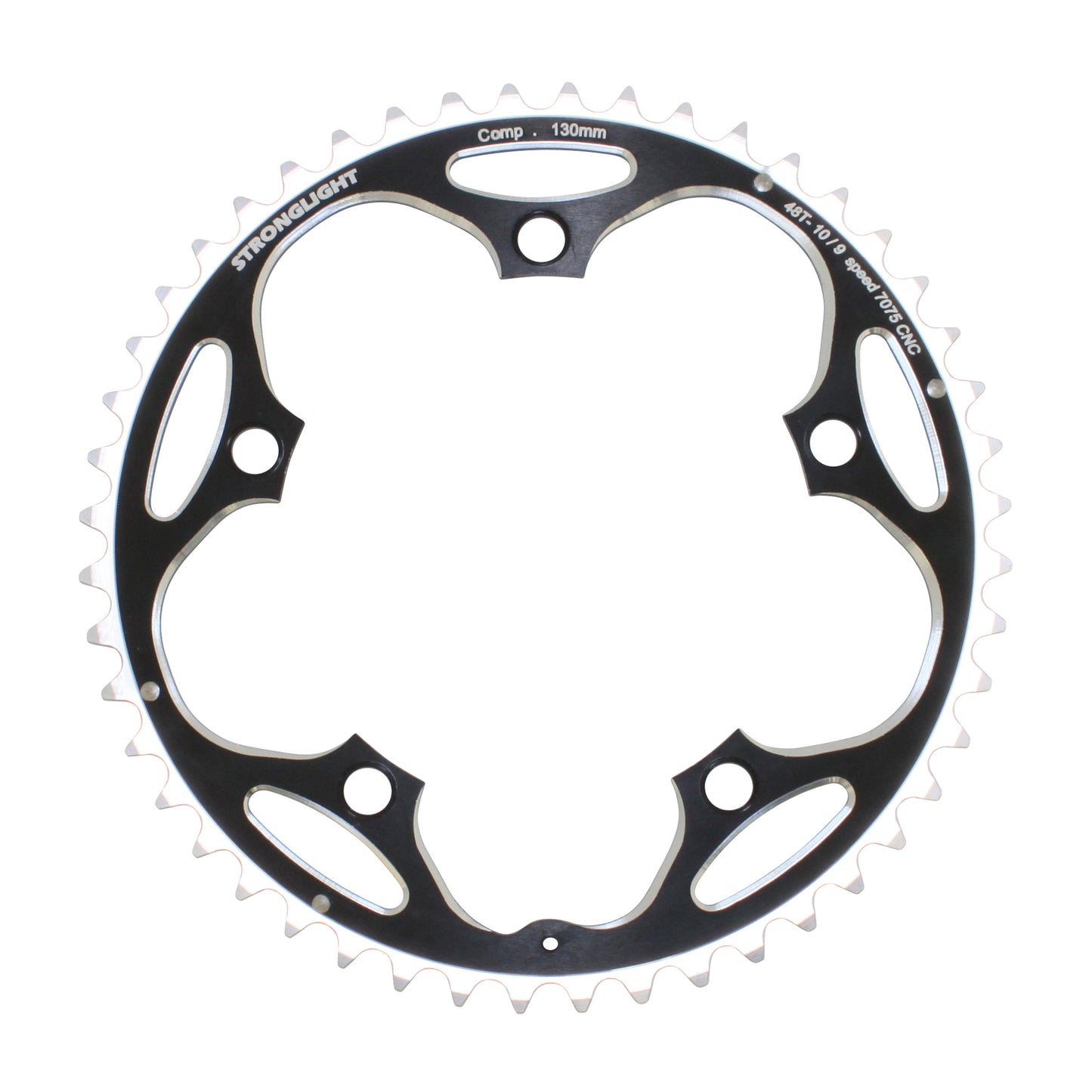 Plateau route Stronglight D130 48D ext Shimano noir 9-10V